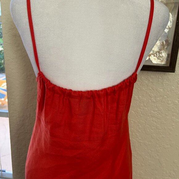 GAP Coral Linen Midi Dress - Picture 5 of 6